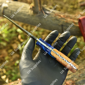 Cuchillo de Caza y Supervivencia de Hoja Fija, Acero de Damasco de Alta Calidad, Hecho a Mano, Personalizable OEM, Venta al Por Mayor - Product Image 5