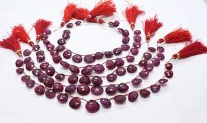 Perles de rubis corindon AAA en forme de cœur, perles de rubis facettées en forme de cœur, briolettes de rubis facettées, perles de rubis en forme de cœur de 10 à 13 mm - Product Image 4