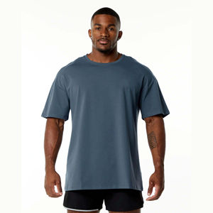 Camiseta Larga para Hombre, 100% Algodón de Alta Calidad, Anti-Pilling, Talla Grande, Impresión Digital Personalizada, Transpirable - Product Image 1