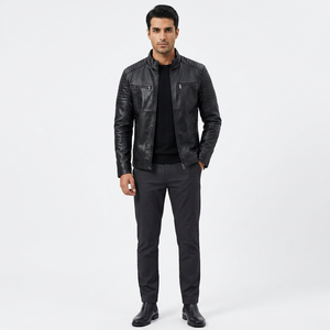 Good Quality Winter New Arrivals <b>Men</b> Clothing Thick <b>Leather</b> <b>Jacket</b> Faux Fur Collar Windproof Warm Coat <b>jacket</b> for <b>men</b> - Product Image 4