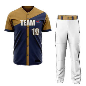 Uniforme de Béisbol de Último Diseño y Nuevo Estilo, Uniforme de Béisbol de Color Sólido de Primera Calidad para Venta en Línea - Product Image 1
