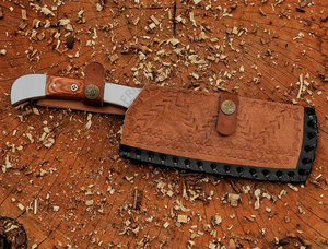 Brand New Edition Handmade Damascus Steel Chef Cleaver Knife w/Exotic Wood Handle 12" Extra Sharp Kitchen Tool Chopper Knife - Product Image 6