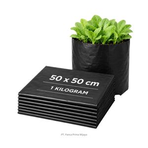 High Quality Black Poly Grow Bag 50x50cm 1kg Pack 14pcs | Heavy Duty Nursery Planting Bag for Agriculture - Product Image 1