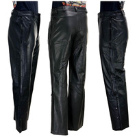 Pantalon de moto décontracté pour homme en cuir personnalisable Samroz Sports, noir premium, pour toutes les saisons, manches longues
