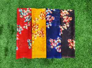 ผ้าส่าหรีพิมพ์ลายพรีเมียม พลังงานแห่งความสง่างาม ให้สัมผัสนุ่มลื่นและพลิ้วไหวอย่างมีระดับ |   ผ้าส่าหรีน้ำหนักเบา |   ชุดลำลอง - Product Image 5