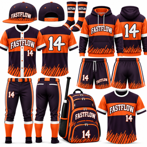 Uniforme de béisbol de buena calidad, uniforme de equipo de alta calidad, conjunto de uniforme de béisbol al por mayor y uniforme de béisbol a bajo precio - Product Image 2