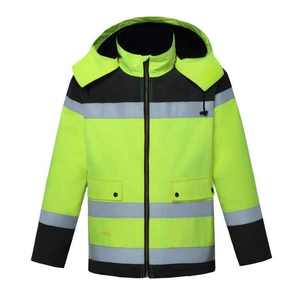 Blouson bomber haute visibilité avec logo personnalisé, doublure polaire, imperméable, réfléchissant, pour la sécurité routière - Product Image 2