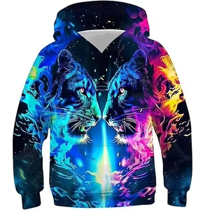 Sweat-shirt à capuche pour enfants avec motif 3D intégral, en molleton French Terry épais, coupe oversize, vêtements de sport, vêtements d'extérieur, personnalisable - Product Image 6