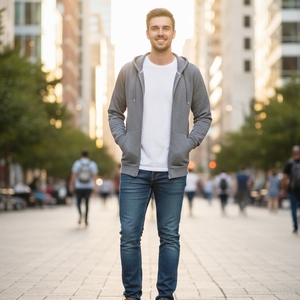 Sudaderas con Capucha de Punto para Hombre, de Alta Calidad, 100% Algodón, Lisas, Gruesas, de Etiqueta Privada, Transpirables, de Corte Holgado, para Invierno - Product Image 5