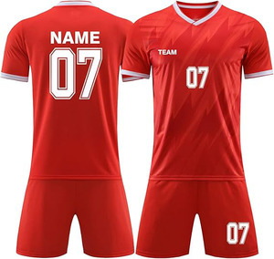 Ensemble d'uniformes de football à séchage rapide, classique, pour hommes et femmes, kit d'entraînement de football avec maillot et short, short durable - Product Image 1