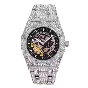 <b>Rainbow</b> Stone Moissanite Diamond Luxury Watch with Frosted Finish and Bling Jewelry Design Handcrafted Moissanite Diamond - Product Image 1