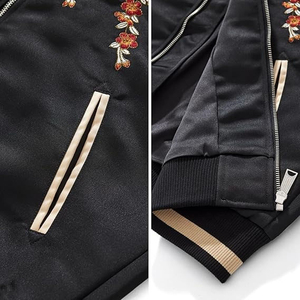 Chaqueta Bomber Acolchada Estilo Chino para Hombre, Marca Skyler, Color Negro, Impermeable, con Cuello Marinero y Cierre de Cremallera, para Otoño - Product Image 2