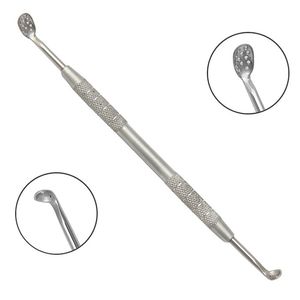 Pousse-cuticules professionnel de qualité supérieure en acier inoxydable à double tranchant, forme cuillère large, outil de manucure et de toilettage - Product Image 2