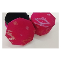 Boîte de rangement pour bijoux en tissu Jamdani écologique, légère, durable, faite à la main, design bohème, décoration d'intérieur, qualité supérieure