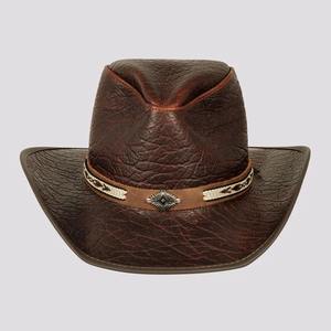 Sombrero de Vaquero de Cuero Genuino Hecho a Mano, Estilo Vintage Occidental, Ala Ancha, Sombrero para el Sol, Venta al Por Mayor, MOQ Disponible - Product Image 4