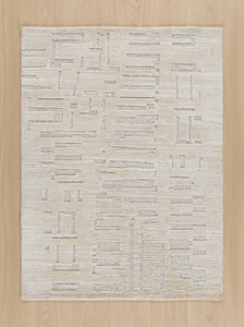 Tapis en laine Tibbati directement de l'usine |   Tapis artisanal texturé ivoire de luxe pour les intérieurs modernes et design - Product Image 5