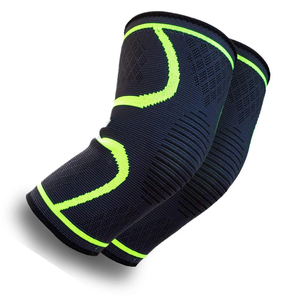 Neoprene Knee Pads Knitted Black Green Breathable Quick Dry Compression Sleeve Unisex Pull-On All Seasons Protection Sport - Product Image 5