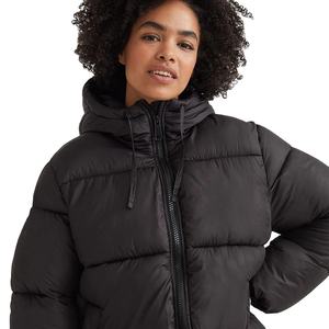 OEM Custom Printed Knitted Nylon Hooded Outdoor Puffer Winter Jacket <b>Women</b> Unisex Waterproof Breathable Quick Dry Casual Zipper - Product Image 4