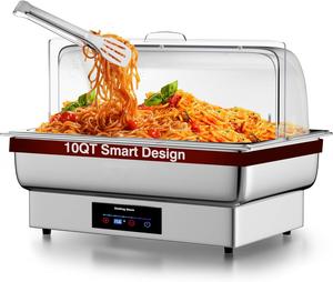 Hotel Catering Restaurant Buffet Serving <b>PC</b> Roll Top Stainless Steel Chafing Dish Buffet <b>Set</b> - Product Image 1