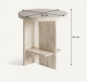 โต๊ะข้างหินอ่อนสไตล์โมเดิร์นมินิมอลสำหรับธุรกิจ B2B - Product Image 1