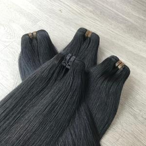 Venta al por mayor 100% Paquete de pelo crudo vietnamita de alta calidad de Color negro Natural de corte libre de hueso recto excelente calidad - Product Image 3