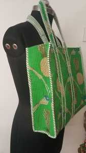 Sac fourre-tout en coton fait main de grande taille, matelassé, avec fermeture éclair, pour voyage, usage quotidien, tendance, par le fabricant grossiste - Product Image 2