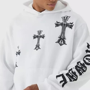 Sudadera con capucha extragrande para hombre, con bolsillos grandes, informal, delgada, de manga larga, para gimnasio, con estampado digital, para hombre - Product Image 4