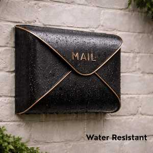 Executive Brushed Bronze & Burner Accent Postbox <b>for</b> Modern Residential Homes Decorative Letter <b>Box</b> - Product Image 4
