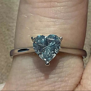 Anillo Romántico de Moissanita con Corte de Corazón de 3CT, Precioso Anillo de Plata 925 Original para Mujer, Regalo de Boda para Enamorados - Product Image 1