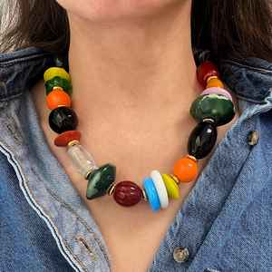 Collar de Perlas de Resina Hechas a Mano de Lujo para Mujer, Perlas Altamente Pulimentadas, Hermoso Accesorio de Moda, la Mejor Calidad Directamente de la India - Product Image 3