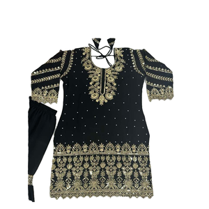 Conjunto Elegante de Fiesta para Mujer, Top, Sharara, Plazzo y Dupatta para Ocasiones Especiales - Product Image 1