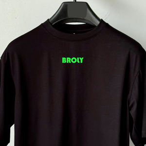 เสื้อยืดโอเวอร์ไซส์สีดำพิมพ์ลายบรอลี่แบบซับลิเมชั่นสไตล์เรโทร 3 มิติ สำหรับผู้ชายและผู้หญิง ผ้าถักเนื้อนุ่ม โพลีเอสเตอร์/คอตตอน สไตล์ไฮสตรีท - Product Image 2