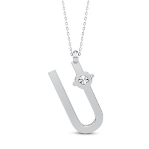 Colgante de Letra Mayúscula Hecho a Mano con Diamante Cultivado en Laboratorio VVS VS EF, Plata de Ley 925 con Acabado en Oro, Joyería Minimalista Personalizada - Product Image 4