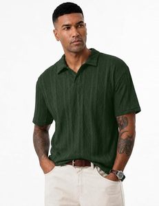 ผู้ผลิตเสื้อเชิ้ตชายแบบ Private Label รับพิมพ์ลายดิจิทัล ผ้า Broadcloth ผสม Spandex/Polyester เสื้อเชิ้ตแขนสั้นลำลอง - Product Image 1
