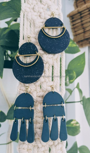 ต่างหูระย้าเรซินจากดีไซเนอร์ทำด้วยมือประดับเพชรและไข่มุกแฟชั่นรูปพระจันทร์ทางศาสนาแบบคลาสสิกสำหรับงานแต่งงาน - Product Image 3