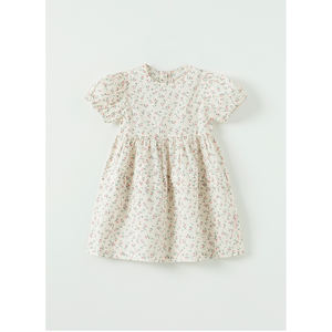 Vestido Coreano OZKIZ con Estampado Floral para Niñas, 100% Algodón Crepé, Mini, de 2 a 6 Años, Moda de Verano, Venta al Por Mayor - Product Image 1