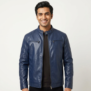 Wholesale Stylish Custom Logo Leather Jacket for Men High Quality <b>Light</b> and Breathable for Winter Street jacket for men - Product Image 5