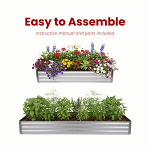 Jardinera Elevada Rectangular de Acero Galvanizado para Exteriores, Jardineras para Vegetales, Flores, Suministro al por Mayor - Product Image 5