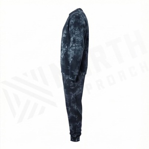 Ensembles de survêtements décontractés pour hommes, design uni, à capuche, effet délavé, respirants, en molleton de coton, avec veste à cordon de serrage, vêtements de sport et de loisirs - Product Image 3