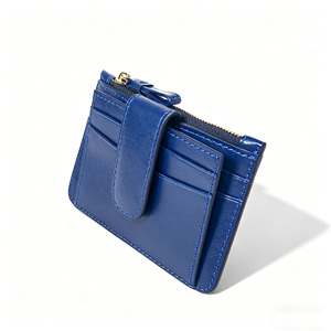 [Top Item] Castello Genuine Cowhide Leather Multi-use Card Case Holder Foiled Logo Magnetic Closure Credit Card Red Blue for - Product Image 5