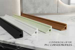 12 mm Rigid PVC <b>Corner</b> Profile Plastic Edge Guard for Furniture <b>Cabinets</b> Wall Panels Interior Decorative Finishing - Product Image 2
