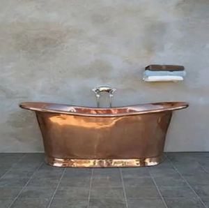 Bañera Ovalada Independiente de Cobre con Patas de Gato, Bañera Clásica de Cobre Pulido para Hogar y Hotel - Product Image 5