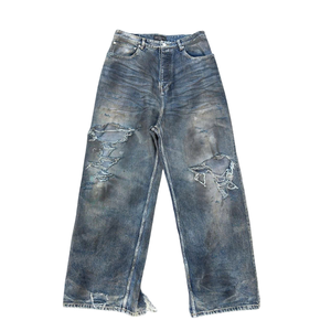 Haute Qualité Hommes Mode Denim Jeans Pantalon Déchiré Streetwear Style Approvisionnement D'usine En Gros Bas quantité minimale de commande - Product Image 5