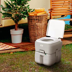 WC portatile anti-perdita con indicatore di livello e pompa a manovella per il campeggio - Product Image 2