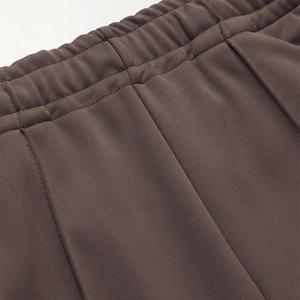 Men's Brown Casual Flare Pants Elastic Waist Side Stripes Casual Breathable Autumn Wear <b>Light</b> Weight Spandex Polyester <b>Trousers</b> - Product Image 6