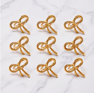 Anillo para Servilletas Inspirado en un Lazo Dorado para Arreglos de Mesa, Cenas Festivas, Regalos y Adornos Modernos para la Mesa - Product Image 2