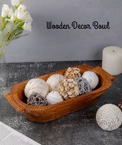 Cuenco de madera personalizado para hacer velas, bandeja decorativa artesanal de madera de mango para decoración del hogar, fabricante mayorista - Product Image 1