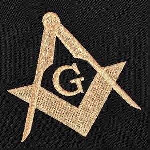 Master Mason Blue Lodge <b>Apron</b> Case - <b>Black</b> Cordura Fabric With Gold Emblem Origin Imported Closure typeZipper - Product Image 4