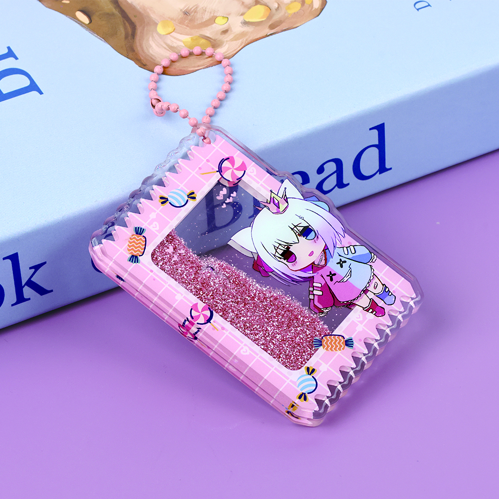 Buy In Bulk Liquid Glitter Keychain Custom Design Options