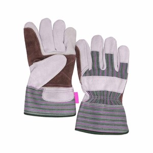 Gants de travail en cuir de vachette renforcé de qualité supérieure, résistants à l'abrasion et à la chaleur, gants de jardinage canadiens pour riggers - Product Image 3
